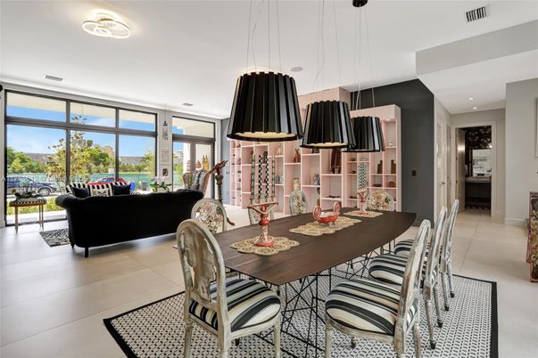 Dining room, Interior, Kitchen, Living room, Pendant Lights, Recessed Lighting