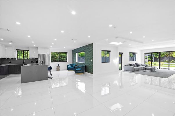 Interior, Kitchen, Living room, Recessed Lighting