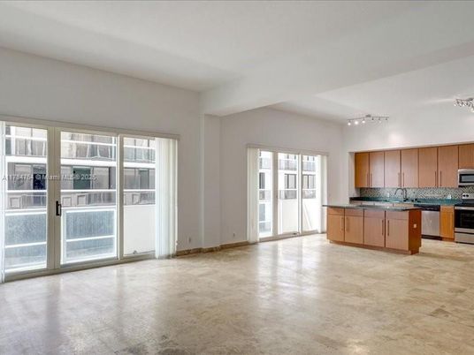 Empty room, Interior, Kitchen, Stainless Steel Appliances
