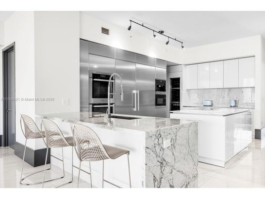 Interior, Kitchen, Marble, Stainless Steel Appliances