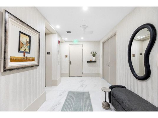 Elevator, Interior, Marble, Recessed Lighting