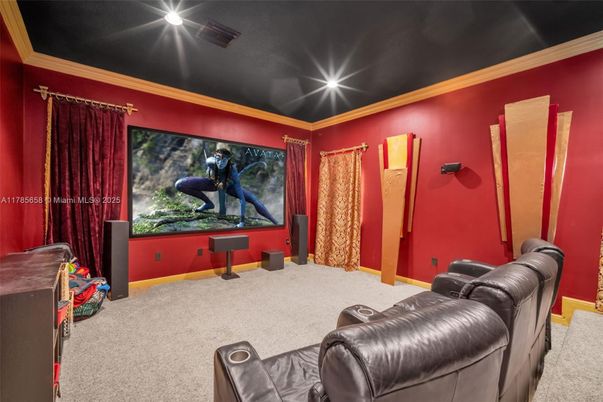 Home Theatre Room, Interior, Projection Screen, Recessed Lighting, Theatre Room