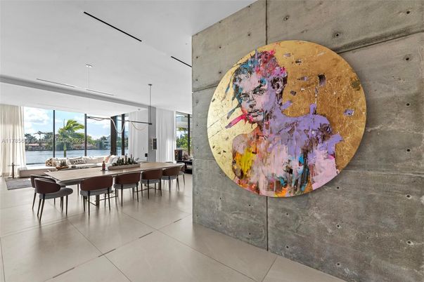 Dining room, Interior, Pendant Lights, Water