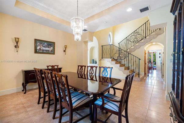 Chandelier, Dining room, Interior, Recessed Lighting