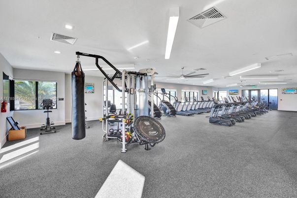 Fitness Equipment, Gym, Interior, Recessed Lighting