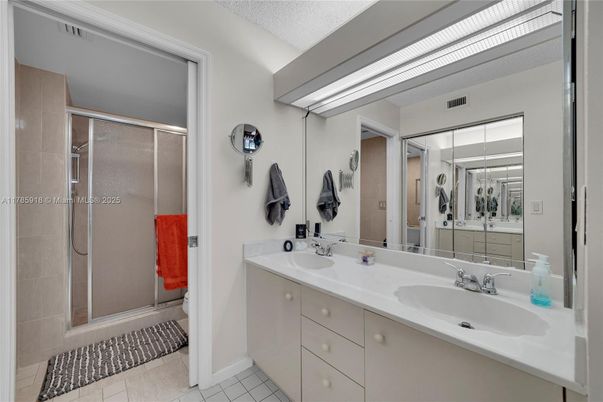 Bathroom, Dual Sink Vanities, Glass Shower, Interior