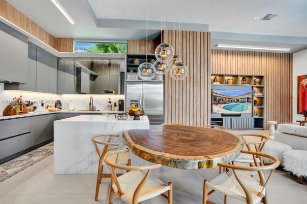 Interior, Kitchen, Pendant Lights, Recessed Lighting, Stainless Steel Appliances