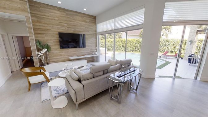 Interior, Living room, Recessed Lighting, Wooden Walls