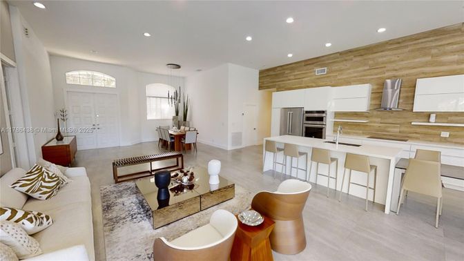 Interior, Kitchen, Living room, Pendant Lights, Recessed Lighting, Stainless Steel Appliances