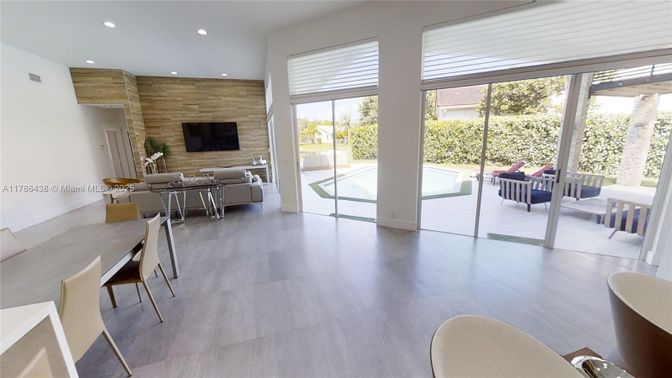 Interior, Living room, Recessed Lighting, Wooden Walls