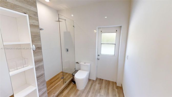 Bathroom, Interior, Recessed Lighting, Wood Texture Flooring