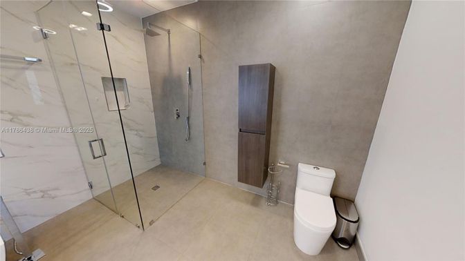 Bathroom, Glass Shower, Interior, Marble Walls