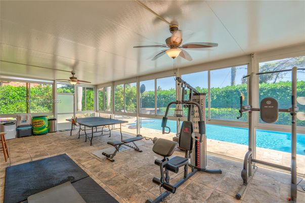 Fitness Equipment, Game Room, Interior, Pool, Sun Room