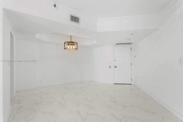Empty room, Interior, Marble, Pendant Lights