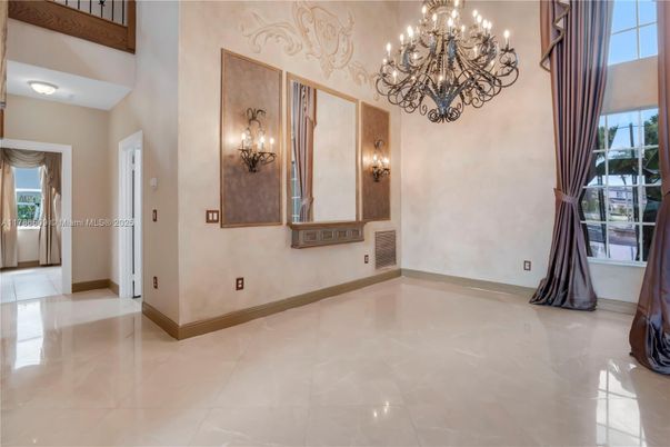 Chandelier, Empty room, Interior