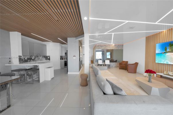 Interior, Kitchen, Living room, Recessed Lighting