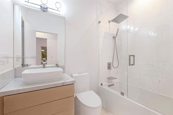 Bathroom, Glass Shower, Interior, Marble Walls