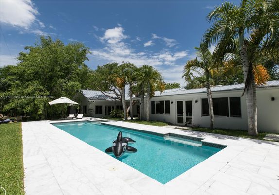 Exterior, Pool, Solar Panels