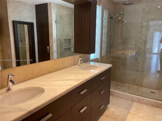 Bathroom, Dual Sink Vanities, Glass Shower, Interior