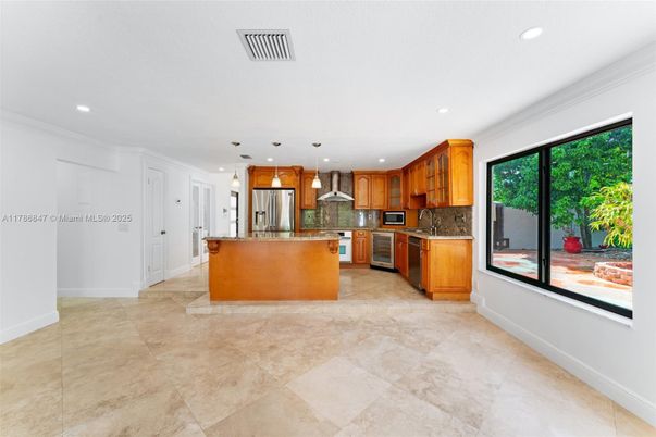Interior, Kitchen, Pendant Lights, Recessed Lighting, Stainless Steel Appliances