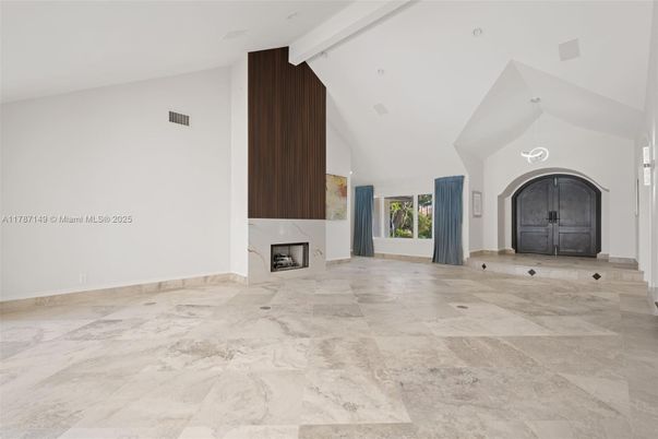 Empty room, Fireplace, Interior