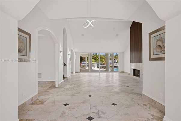 Fireplace, Interior, Pendant Lights