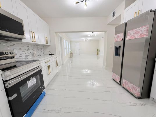 Interior, Kitchen, Marble, Stainless Steel Appliances