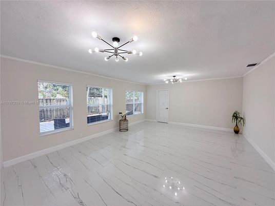 Empty room, Interior, Marble, Pendant Lights