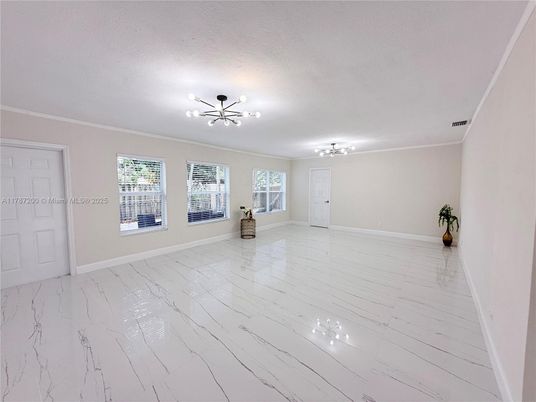 Empty room, Interior, Marble, Pendant Lights
