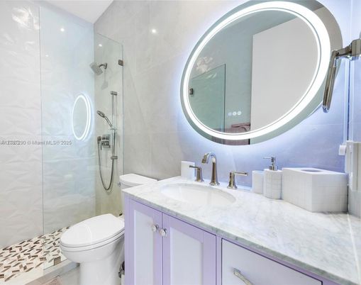 Bathroom, Glass Shower, Interior, Marble Walls