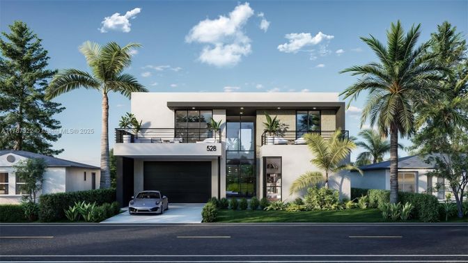 Attached, Exterior, Facade, Modern