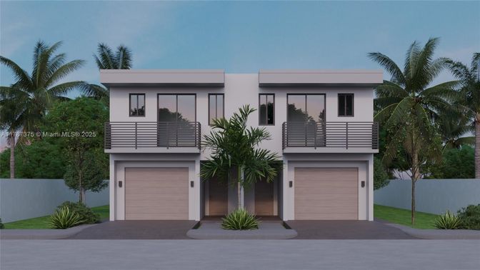 Attached, Exterior, Facade, Modern