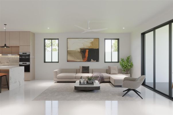Interior, Kitchen, Living room, Recessed Lighting, Stainless Steel Appliances