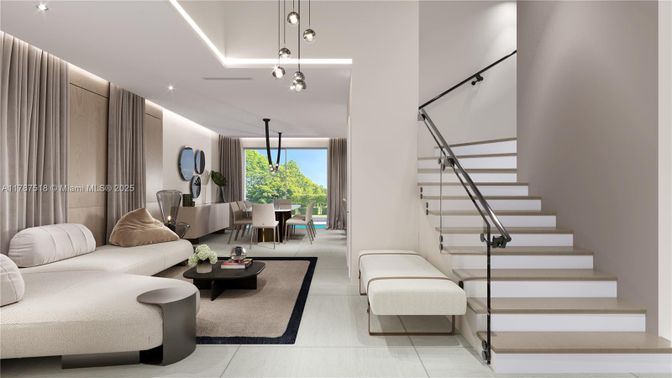 Dining room, Interior, Living room, Pendant Lights, Recessed Lighting