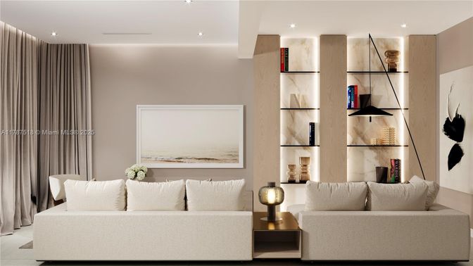 Interior, Living room, Recessed Lighting