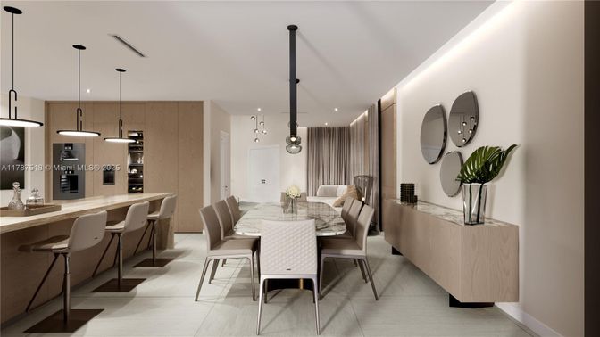 Dining room, Interior, Pendant Lights, Recessed Lighting