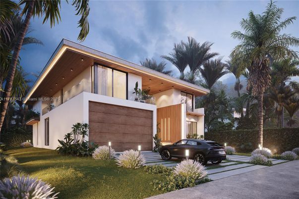Attached, Exterior, Facade, Modern