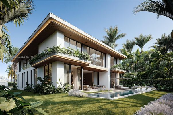 Backyard, Exterior, Facade, Pool, Modern