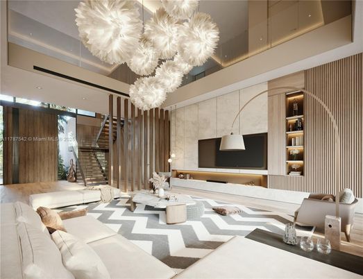 Chandelier, Interior, Living room, Recessed Lighting