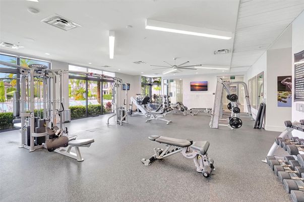 Fitness Equipment, Gym, Interior, Recessed Lighting