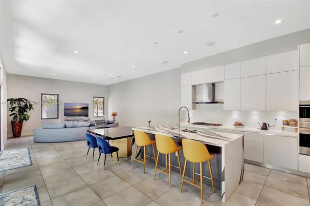 Dining room, Interior, Kitchen, Living room, Recessed Lighting, Stainless Steel Appliances