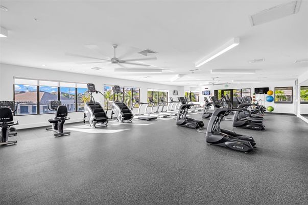 Fitness Equipment, Gym, Interior, Recessed Lighting