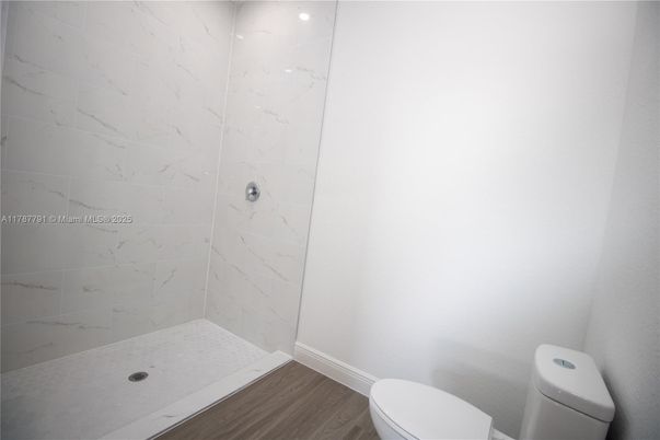 Bathroom, Interior, Marble Walls, Wood Texture Flooring
