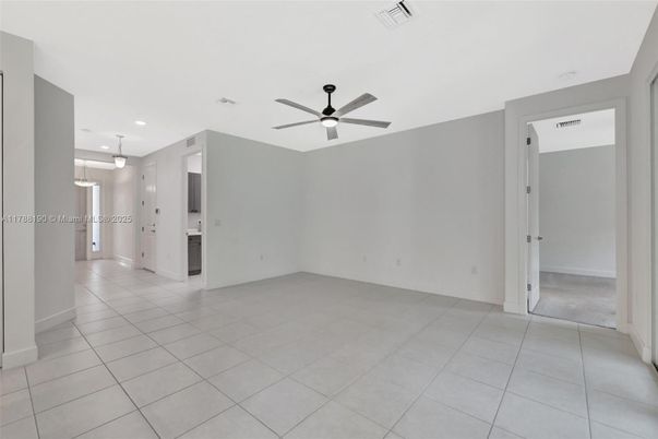 Empty room, Interior, Kitchen, Pendant Lights, Recessed Lighting