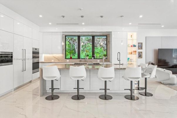 Interior, Kitchen, Marble, Pendant Lights, Recessed Lighting