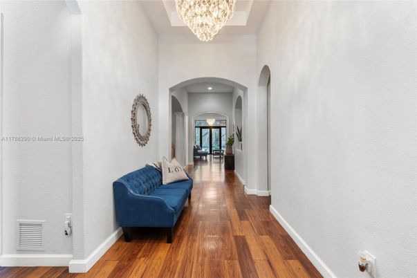Chandelier, Interior, Recessed Lighting, Wood Texture Flooring
