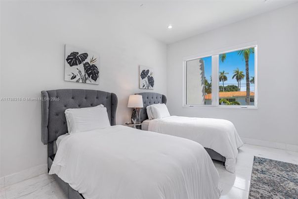 Bedroom, Interior, Marble, Recessed Lighting