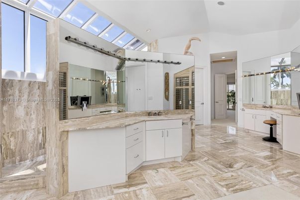 Bathroom, Dual Sink Vanities, Glass Ceilings, Interior, Recessed Lighting