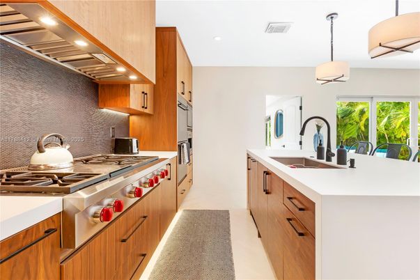 Interior, Kitchen, Pendant Lights, Recessed Lighting, Stainless Steel Appliances