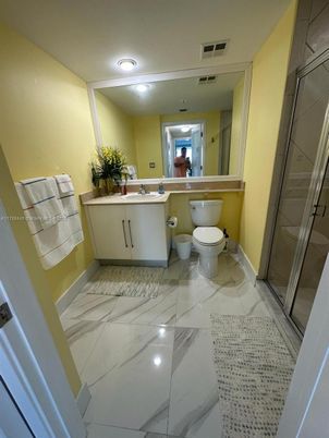 Bathroom, Interior, Marble, Recessed Lighting